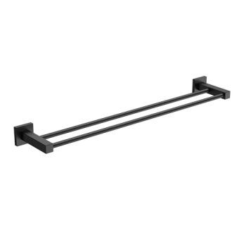 FORIOUS Black Double Towel Bar 24 Inch