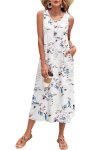 MOLERANI Womens Casual Summer Maxi Dress 2025 Flower Print Sundress Summer Beach