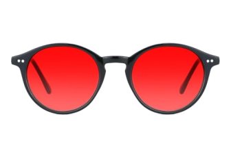 TIJN Red Lens Blue Light Blocking Glasses – Round Frame