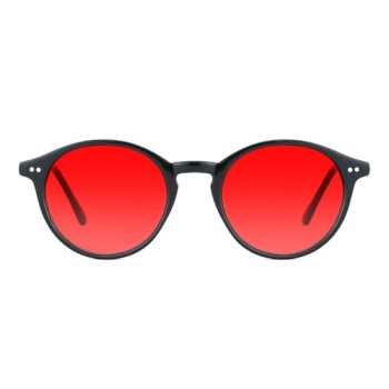 TIJN Red Lens Blue Light Blocking Glasses – Round Frame