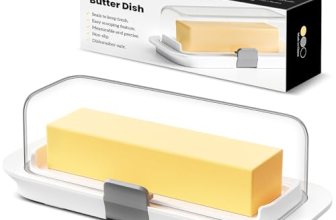 Pisol Butter Dish with Lid for Countertop and Refrigerator Door Shelf
