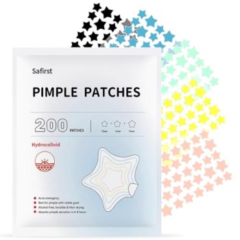 Safirst Star Acne Patches Hydrocolloid Pimple Absorbing Patch 3 Sizes 200 Counts
