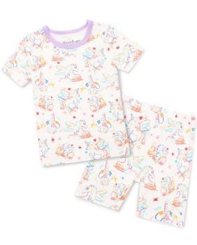 babee Reshinee Bamboo Viscose Toddler Unicorn Girls Kids Pajamas Short Sleeve Su