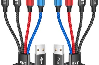 Dual Type-C 4 in 1 Multi Charging Cable for iPhone 17/ Galxy S26