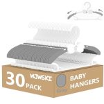 WJWSKI Kids Hangers for Closet, 30 Pack Baby Clothes Hanger, Adjustable Toddler