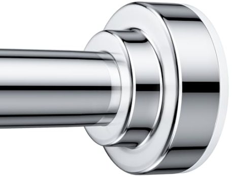 TEECK Shower Curtain Rod, 32-80 inch Adjustable Spring Tension Curtain Rod