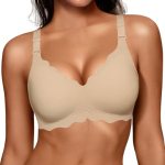 Vertvie Jelly Bras for Women No Underwire Wireless Push Up Bra Full Coverage Bra