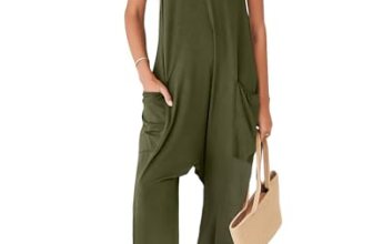 Ekouaer Womens Jumpsuit Sleeveless Casual Summer Overalls Ju: 68% Off