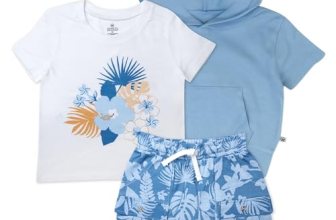 HonestBaby baby-boys 3 Piece Short Sleeve Top