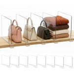 SortNStore Shelf Dividers Purse Organizer for Closet: 8-Pack Acrylic Bag Storage
