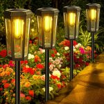 KINKAI Solar Pathway Lights Outdoor