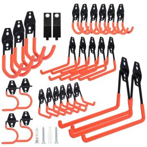 28 Pack Steel Heavy Duty Garage Hooks Storage Hooks with Anti-Slip Coating