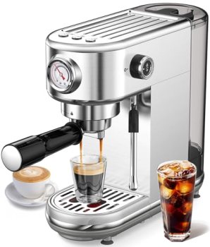 atatix Espresso Machine with Milk Frother