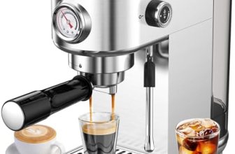 atatix Espresso Machine with Milk Frother