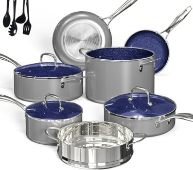 Deluxe DUXANO 14PC Healthy Pots and Pan With 9H Anti-scratch Coating