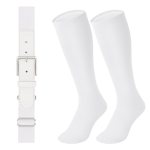 LEACOOLKEY Baseball Belt and Socks Combo Set Softball Socks and Elastic Belt for