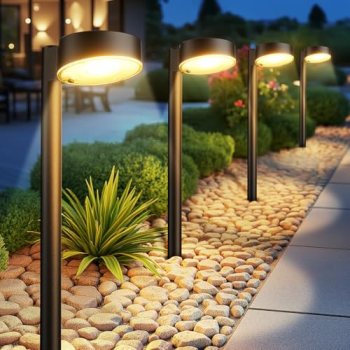 Ahaorigin 8 Pack Solar Pathway Lights Outdoor