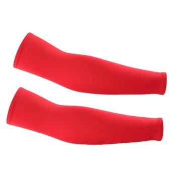 Arm Sleeves for Men and Women & UV Protection Cooling Baseball Arm Sleeves (Red)