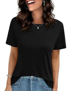 GAYHAY Black T Shirts for Women