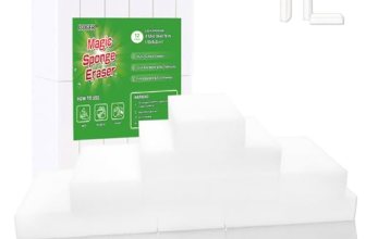 Magic Melamine Sponge Eraser, GRS Certified 12 Pack Magic Cleaning Erasers in Bu