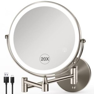 GREENFROM 8.5 Inch Magnifying Mirror with Lights