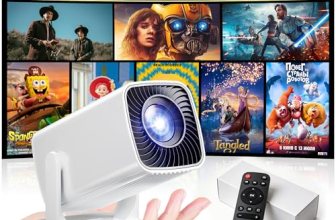 Mini Projector, Portable Projector 4K & Full HD 1080P Support