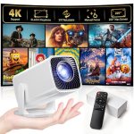 Mini Projector, Portable Projector 4K & Full HD 1080P Support