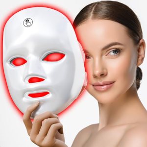 gelpal 7-1 Colors Red Light Therapy For Face，LED Facial Skin Care Mask