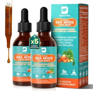 Sea Moss Drops – Irish Sea Moss Chlorophyll Liquid with Black Seed Oil