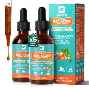 Sea Moss Drops – Irish Sea Moss Chlorophyll Liquid with Black Seed Oil