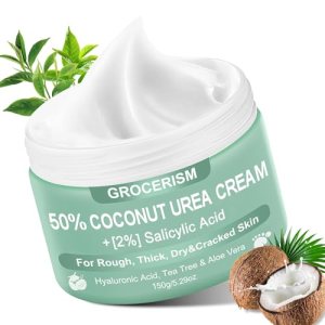 Urea Cream 50 Percent for Feet with Coconut 5.29 oz || Foot & Hand Cream Maximum