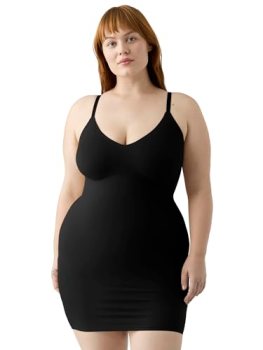 True & Co True Body Every Day Slip Dress Black