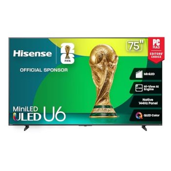 Hisense 75″ Class U6 Series Mini-LED 4K UHD Smart Fire TV (75U65QF