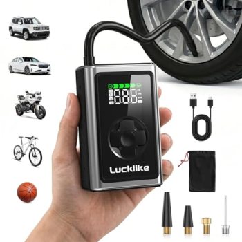 Lucklike Tire Inflator Portable Air Compressor: 50% Off Deal