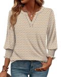 Business Casual Tops for Women 3/4 Length Sleeve Womens Tops and Blouses Spring