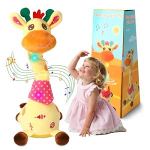 LLUKEME Dancing Giraffe Toy Stuffed Animal Toddlers Gifts for Baby Toys Singing