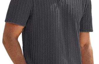 JMIERR Mens Casual Polo Shirt Summer Short Sleeve Vacation Old Money Beach Knit