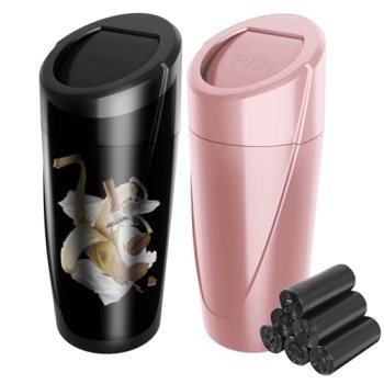 JinzhuxiaGS Car Trash Can with 90 Free Garbage Bags – Waterproof