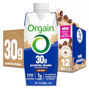 Orgain 30g High Protein Shake, Café Latte
