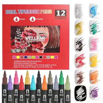 Dual Tip Markers for Adult Coloring Books No Bleeding