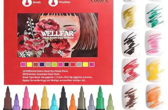Dual Tip Markers for Adult Coloring Books No Bleeding