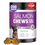 Omega 3 Skin and Coat Supplement for Dogs 200 Chews Dog Fish Oil Supplements wit