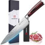 KEEMAKE Chef Knife – 8 Inch High Carbon Stainless Steel Kitchen Knife with Ergon