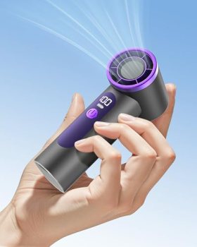 AGEYOU Portable Handheld Fan,4000mAh Rechargeable Turbo Personal Mini Fan