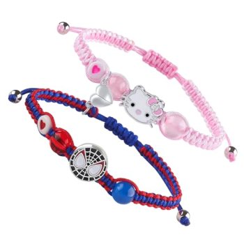YUZHEJIE Cute Cat Bracelet Stuff Kawaii Matching Bracelets Set Crystal Bead Frie