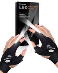 ThxToms LED Flashlight Gloves, Gifts for Him Men Boyfriend Husband