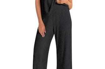 ANRABESS Lounge Sets For Women Summer Rib Knit 2 Piece Pajama Sets 2026 Casual S