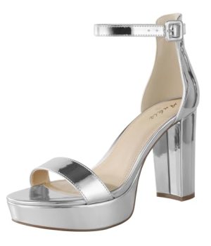 Ankis Platform Heels 4 Inches Chunky heels Sandals for Women Comfy Open Toe Bloc