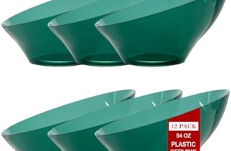 bUCLA 12 Pack Clear Green Plastic Serving Bowls