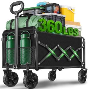 Folding Wagon Cart with All-Terrain Wheels